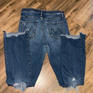 Mother The Inside Crop Step Chew Jeans